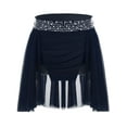 thumbnail image 1 of Haitryli Kids Girls Sparkly Rhinestones Dance Skirt for Lyrical Ballet Latin Jazz Stage Performance Clothes Navy Blue 14, 1 of 3