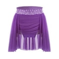 thumbnail image 1 of Haitryli Kids Girls Sparkly Rhinestones Dance Skirt for Lyrical Ballet Latin Jazz Stage Performance Clothes Purple 10, 1 of 3