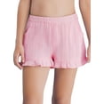 thumbnail image 1 of Haitryli Kids Girls Summer Casual Beach Shorts Solid Color Ruffled Hem Elastic Waist Lightweight Shorts Bottoms Pink 3-4, 1 of 7