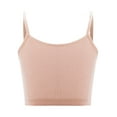 thumbnail image 1 of Haitryli Kids Girls Training Bra Puberty Teenager Cotton Crop Cami Bralette Classic Camisole Spaghetti Straps Undershirt Orange 8-10, 1 of 7
