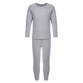 thumbnail image 1 of Haitryli Kids Striped Thermal Underwear Set Girls Boys Warm Long Johns Base Layer Tops with Leggings Pants Set Gray 5-6, 1 of 7