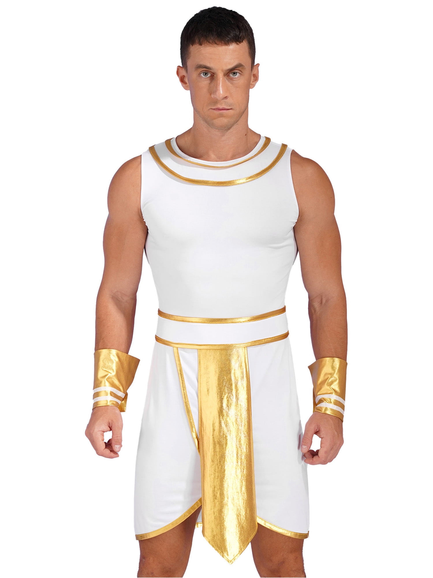 Haitryli Men's 3 Pieces Mr Toga Greek God Set Adult Party Toga Roman ...