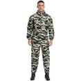 thumbnail image 1 of Haitryli Men's Long Sleeve Work Overall Jumpsuit Front Half Zipper Coverall with Overlapping Placket Camouflage XL/175, 1 of 7