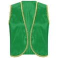 thumbnail image 1 of Haitryli Men's Vest Tops Shiny Satin Shirts Sleeveless Waistcoat Green 3XL, 1 of 5