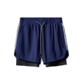 thumbnail image 1 of Haitryli  Mens 2 in 1 Sport Shorts Running Biker Shorts Quick Dry Athletic Boyshorts Swimming Trunks Navy Blue M, 1 of 3