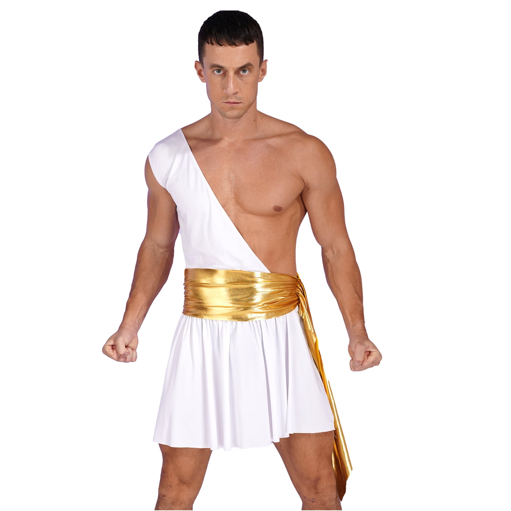 Haitryli Mens Ancient Roman Greek Gods Toga Costume Adult Senator ...