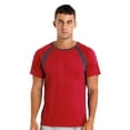 thumbnail image 1 of Haitryli Mens Athletic Sport Shirts Short Sleeve Sun Protection Rash Guard Tops Outdoor Undershirt Red XXL, 1 of 6