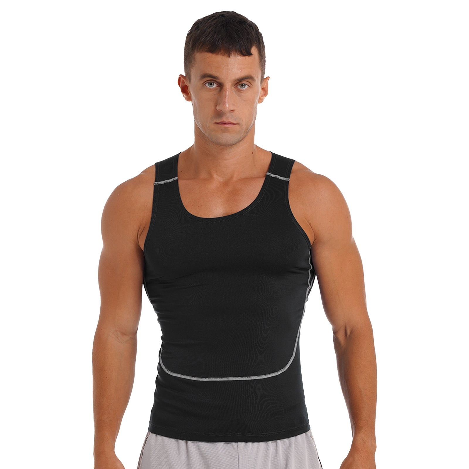 Muscle Compression Cloth Haitryli Mens Muscle Compression Tank Training Workout Vest Sleeveless ...