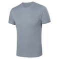 thumbnail image 1 of Haitryli Mens Running Jogging T Shirt Sport Athletic Shirts UPF 50+ Sun Protection Rash Guard Tops Light Gray XL, 1 of 3