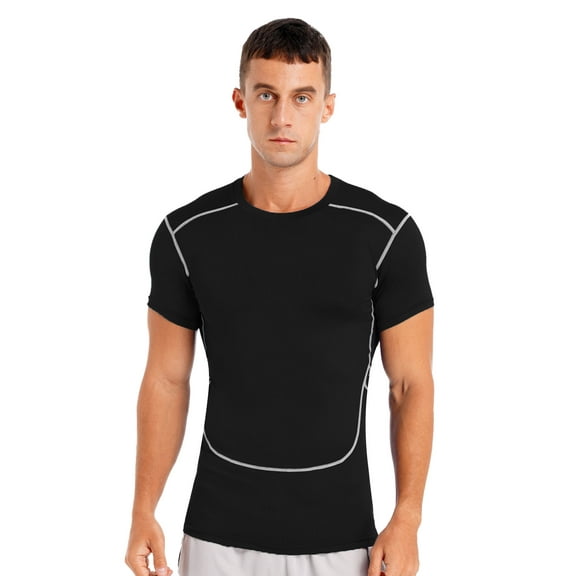 Haitryli Mens Swimming Rash Guard Shirts UPF 50+ Sun Protection T Shirt Quick Dry Swim Top Beachwear Black XL