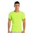thumbnail image 1 of Haitryli Mens Swimming Rash Guard Shirts UPF 50+ Sun Protection T Shirt Quick Dry Swim Top Beachwear Fluorescent Green L, 1 of 6
