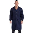 thumbnail image 1 of Haitryli Unisex Adult Dustproof Long Sleeve Work Coats Workwear Lapel Collar Button Up Jackets Navy Blue 170, 1 of 7