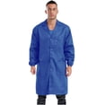 thumbnail image 1 of Haitryli Unisex Adult Dustproof Long Sleeve Work Coats Workwear Lapel Collar Button Up Jackets Royal Blue 190, 1 of 7