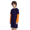 thumbnail image 1 of Haitryli Unisex Kids Girls Boys Special Needs Adaptive Clothing Anti-Strip Jumpsuit Color Block Long Sleeve Zipper Romper Navy Blue Orange 10, 1 of 5