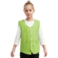 thumbnail image 1 of Haitryli Unisex Kids Volunteer Vest Button Up Waistcoat Boys Girls Waiter Bartender Uniform Fluorescent Green 15-16, 1 of 5