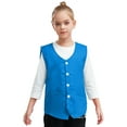 thumbnail image 1 of Haitryli Unisex Kids Volunteer Vest Button Up Waistcoat Boys Girls Waiter Bartender Uniform Sky Blue 14-15, 1 of 5