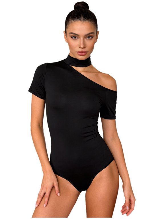 Women Latin Tops Ballroom Samba Dancing Short Sleeved T-shirt National Standard Tango Dance Bodysuit Black S