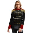 thumbnail image 1 of Haitryli Women's Circus Ringmaster Costume Stand Collar Tassel Jacket Ringleader Cosplay Costume Black 4XL, 1 of 7