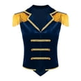 thumbnail image 1 of Haitryli Women's Circus Ringmaster Waistcoat Vest Velvet Tuxedo Uniform Halloween Short Jacket Dark Blue 3XL, 1 of 7