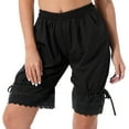 thumbnail image 1 of Haitryli Women's Cotton Japanese Ruffled Pumpkin Shorts Pants Bloomers Safety Under Pants Black M, 1 of 7