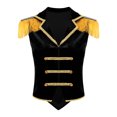 thumbnail image 1 of Haitryli Women's Ringmaster Waistcoat Vest Velvet Tuxedo Uniform Halloween Sleeveless Short Jacket Black M, 1 of 7
