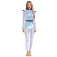 thumbnail image 1 of Haitryli Womens Alien Outer Space Outfits Turtleneck Long Sleeve Jumpsuits Club Party Rave Outfits Shiny Silver S, 1 of 6