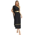 thumbnail image 1 of Haitryli Womens Ancient Greek Princess High Waist Tunic Dress Roman Empress Toga Black 3XL, 1 of 6