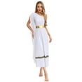 thumbnail image 1 of Haitryli Womens Ancient Greek Princess High Waist Tunic Dress Roman Empress Toga White L, 1 of 6