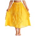 thumbnail image 1 of Haitryli Womens Belly Dance Chiffon Skirt Elastic Waistband Arabian Dance Skirt Dancer Outfits Yellow M/均码, 1 of 7