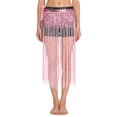 thumbnail image 1 of Haitryli Womens Belly Dance Skirt Fringed Hip Scarf Colorful Waistband Tiered Sequin Tassel Waist Chain Pink One Size, 1 of 7