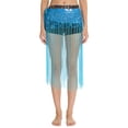 thumbnail image 1 of Haitryli Womens Belly Dance Skirt Fringed Hip Scarf Colorful Waistband Tiered Sequin Tassel Waist Chain Sky Blue One Size, 1 of 4