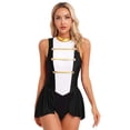 thumbnail image 1 of Haitryli Womens One Piece Circus Ringmaster Cosplay Costume Sleeveless Skirted Bodysuit Uniform Black 3XL, 1 of 7
