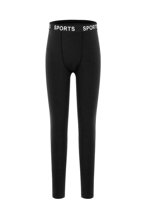 kids boys Sports Leggings for Soccer Basketball Running Yoga Cycling Training Gym Workout Leggings Pants Black 8