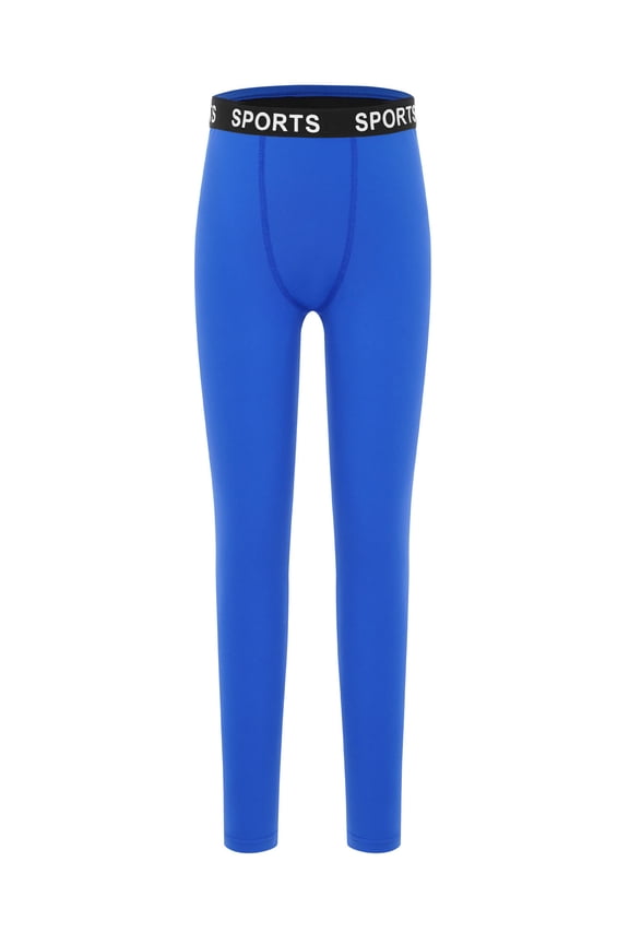 kids boys Sports Leggings for Soccer Basketball Running Yoga Cycling Training Gym Workout Leggings Pants Blue 8