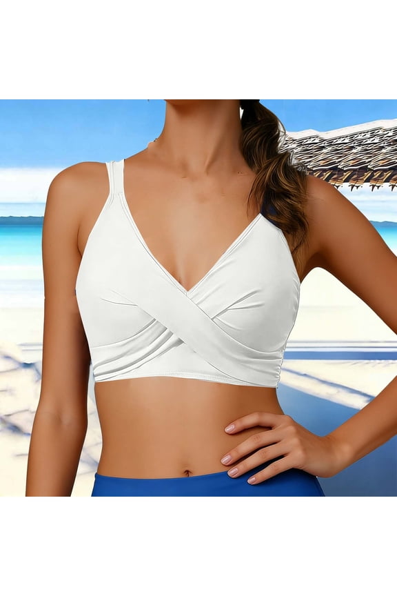 Bikini Top for Women, Fashion Slimming with Built-in Padding, Elegant Swimwear for Beach Vacation and Swimming
