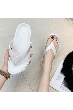 Comfy Flip Flops for Women, Leather Thong Sandals, Casual Beach Slides for Daily Wear, Vacation, Pool, Outdoor