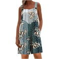 thumbnail image 1 of Haivin Halter Neck Romper for Woman, Loose-fitting with Beach Print and Pockets, Lightweight and Comfortable for Summer Vacation and Casual Wear, 1 of 6