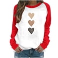 thumbnail image 1 of Haivin Valentine's Day Women's Funny Love Heart Graphic Shirt - Casual Long Sleeve Pullover Top, 1 of 5