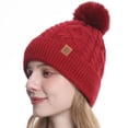 thumbnail image 1 of Haivin Warm Fleece Lined Knit Beanie Hat for Women Thick Double Layer Winter Cap Cozy Cold Weather, 1 of 4