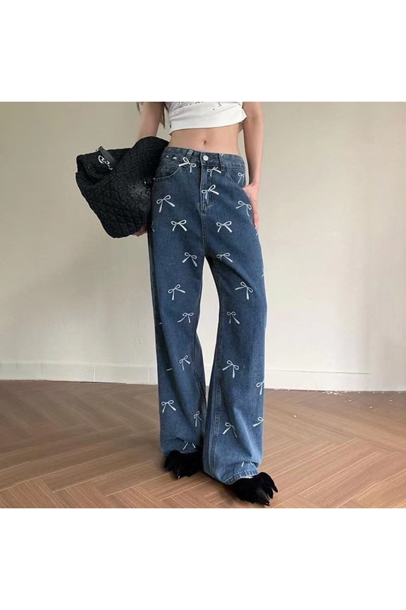 Woman Cargo Pants, Stylish Patchwork with Multiple Pockets, Washed Distressed Wide-Leg Pants for Street Style and Daily Wear