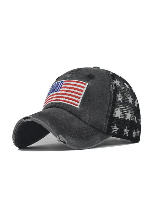 Women's Baseball Cap with Star Design, Curved Brim and Ponytail Hole, for Outdoor Sports, Travel and Daily Use