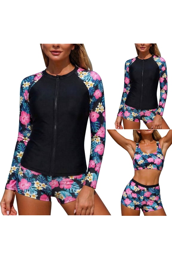 Women's Bikini Swimsuit, Sexy Solid Color Backless Two-Piece with Wave Design, Swimwear Set for Beach and Vacation