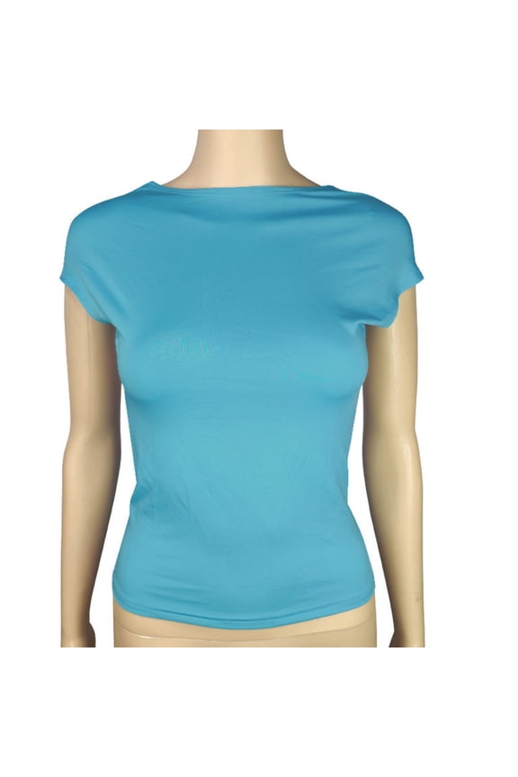 Women's Casual Solid Color T-Shirt, Backless with Lace Detail and Reversible Design, Short Sleeve Round Neck Top for Daily Wear and Outing