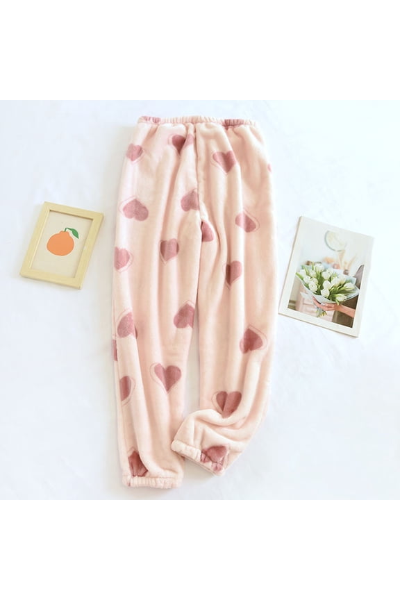 Women's Fall And Winter Casual Pants With Pockets Leg Warmers Fleece Home Clothes Cropped Pants