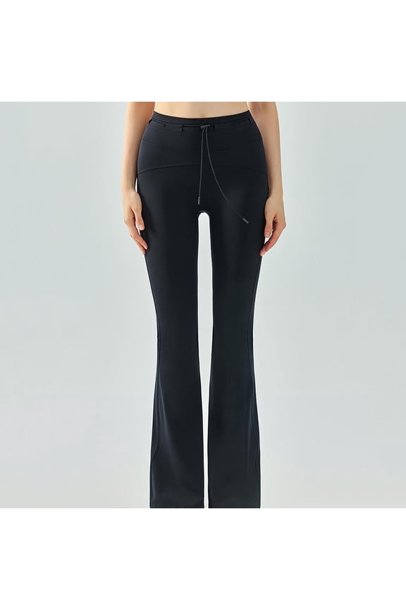Women's Flared Pants, Solid Color Stretch Soft Fabric, Comfort Fit for Casual and Daily Wear