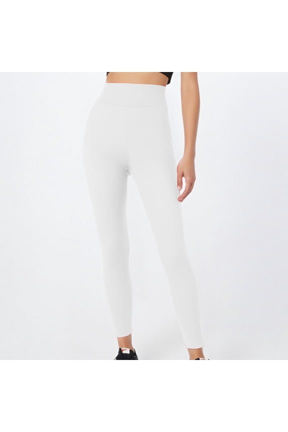 Women's High Waist Leggings with Elastic Waistband, Solid Color and Multi-Color Options, Comfortable Stretch for Yoga, Exercise and Daily Wear