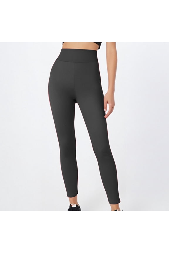 Women's High Waist Leggings with Elastic Waistband, Solid Color and Multi-Color Options, Comfortable Stretch for Yoga, Exercise and Daily Wear