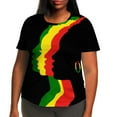thumbnail image 1 of Haivin Women's Independence Day Graphic T-Shirt, Black Print with Short Sleeves, Soft Casual Top for Everyday Wear and Holiday Celebration, 1 of 6