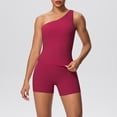thumbnail image 1 of Haivin Women's One-Shoulder Tank Top and Shorts Set, for Fitness Yoga Running Sports, Casual Outdoor Athletic Wear, 1 of 6