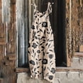 thumbnail image 1 of Haivin Women's Overalls with Fashion Print, Linen-Look Fabric, Loose Fit, Adjustable Straps, Wide Leg and Pockets for Casual Daily Wear, 1 of 5